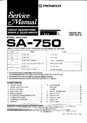 Service manual Pioneer SA-750 ― Manual-Shop.ru