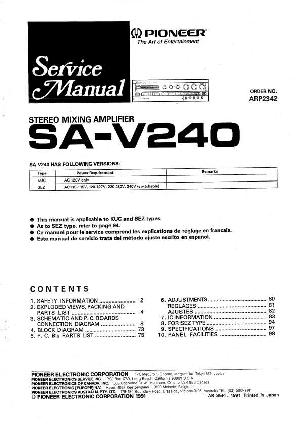 Сервисная инструкция Pioneer SA-V240 ― Manual-Shop.ru