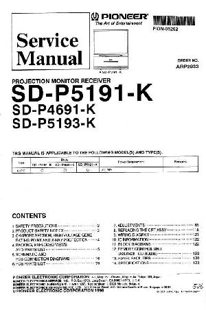 Сервисная инструкция Pioneer SD-P4691, SD-P5191, SD-P5193-K  ― Manual-Shop.ru
