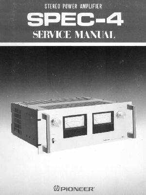 Сервисная инструкция Pioneer SPEC-4 ― Manual-Shop.ru