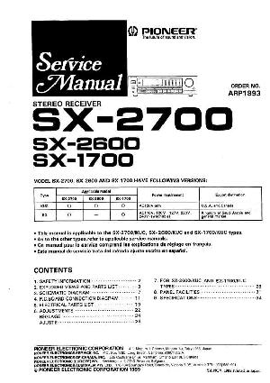 Сервисная инструкция Pioneer SX-1700, SX-2600, SX-2700 ― Manual-Shop.ru