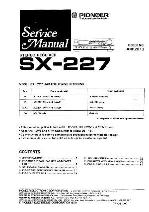 Сервисная инструкция Pioneer SX-227 ― Manual-Shop.ru