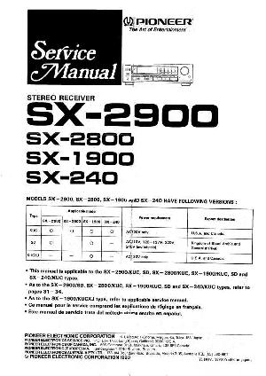 Сервисная инструкция Pioneer SX-240, SX-1900, SX-2800, SX-2900 ― Manual-Shop.ru