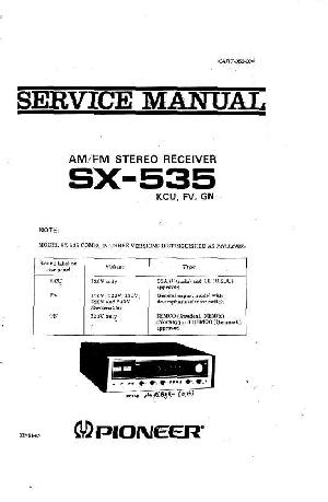 Сервисная инструкция Pioneer SX-535 ― Manual-Shop.ru