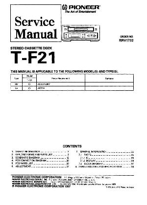 Сервисная инструкция Pioneer T-F21 ― Manual-Shop.ru