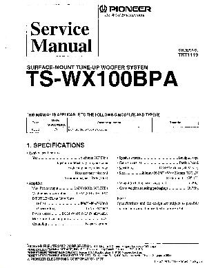Сервисная инструкция Pioneer TS-WX100BPA ― Manual-Shop.ru