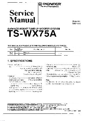 Сервисная инструкция Pioneer TS-WX75A ― Manual-Shop.ru