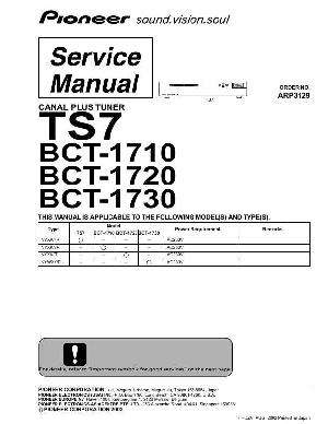 Сервисная инструкция Pioneer TS7, BCT-1710, BCT-1720, BCT-1730 ― Manual-Shop.ru