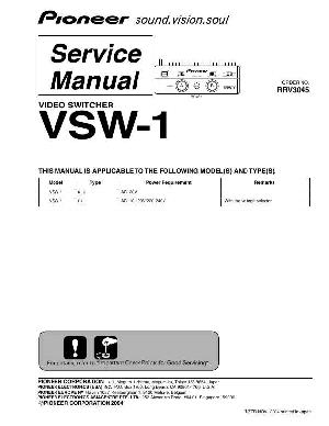 Сервисная инструкция Pioneer VSW-1 ― Manual-Shop.ru