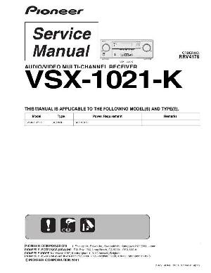 Сервисная инструкция Pioneer VSX-1021-K ― Manual-Shop.ru