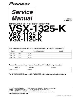 Сервисная инструкция Pioneer VSX-1120, VSX-1125, VSX-1325-K ― Manual-Shop.ru