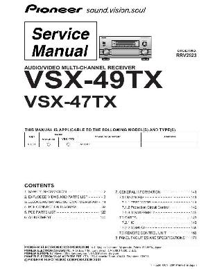 Сервисная инструкция Pioneer VSX-479TX, VSX-49TX ― Manual-Shop.ru