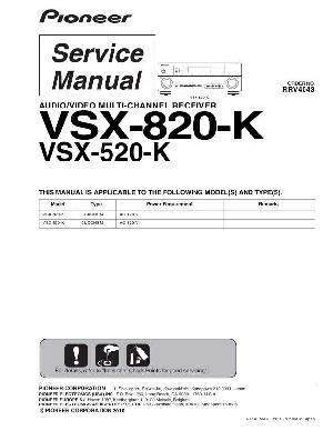 Сервисная инструкция Pioneer VSX-520, VSX-820 ― Manual-Shop.ru