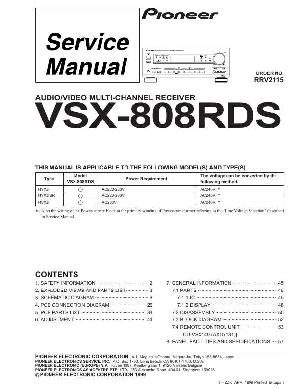 Сервисная инструкция Pioneer VSX-808RDS ― Manual-Shop.ru