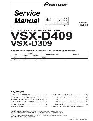 Сервисная инструкция Pioneer VSX-D309, VSX-D409 ― Manual-Shop.ru
