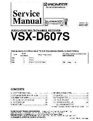 Сервисная инструкция Pioneer VSX-D607S ― Manual-Shop.ru