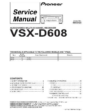 Сервисная инструкция Pioneer VSX-D608 ― Manual-Shop.ru