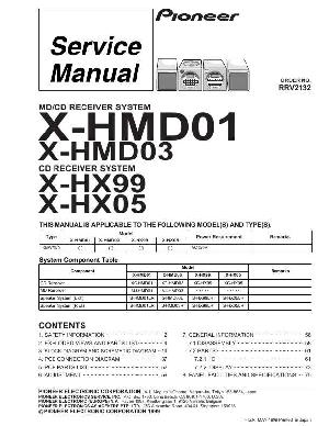 Сервисная инструкция Pioneer X-HMD01, X-HMD03, X-HX05, X-HX99 ― Manual-Shop.ru