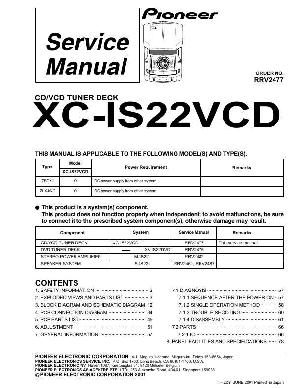 Сервисная инструкция Pioneer XC-IS22VCD ― Manual-Shop.ru