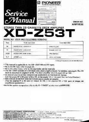 Сервисная инструкция Pioneer XD-Z53T ― Manual-Shop.ru