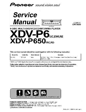Service manual Pioneer XDV-P6, XDV-P650 ― Manual-Shop.ru