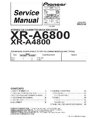 Service manual Pioneer XR-A4800, XR-A6800 ― Manual-Shop.ru