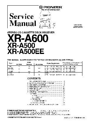 Service manual Pioneer XR-A500, XR-A500EE, XR-A600 ― Manual-Shop.ru