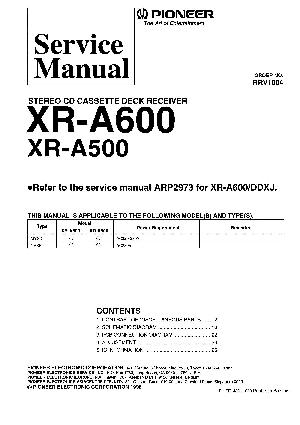 Service manual Pioneer XR-A500, XR-A600 ― Manual-Shop.ru