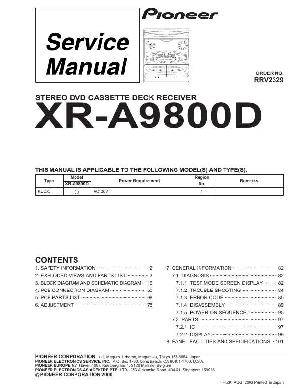 Service manual Pioneer XR-A9800D ― Manual-Shop.ru