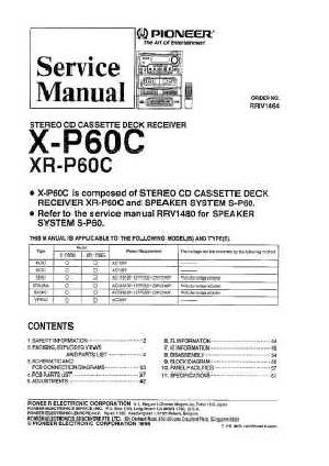 Сервисная инструкция Pioneer XR-P60C ― Manual-Shop.ru