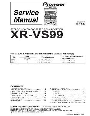 Сервисная инструкция Pioneer XR-VS99 ― Manual-Shop.ru