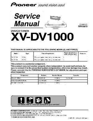 Сервисная инструкция Pioneer XV-DV1000 ― Manual-Shop.ru