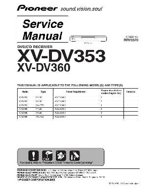 Сервисная инструкция Pioneer XV-DV353, XV-DV360 ― Manual-Shop.ru