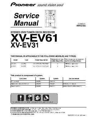 Сервисная инструкция Pioneer XV-EV31, XV-EV61 ― Manual-Shop.ru