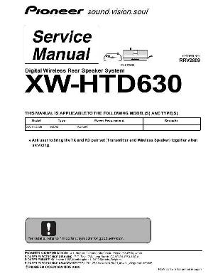 Сервисная инструкция Pioneer XW-HTD630 ― Manual-Shop.ru