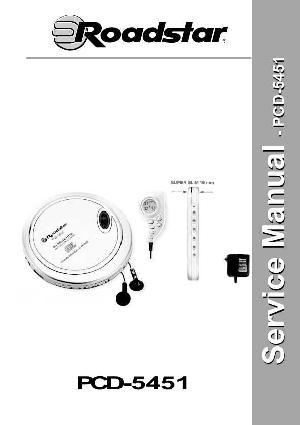 Сервисная инструкция Roadstar PCD-5451 ― Manual-Shop.ru
