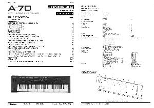 Сервисная инструкция Roland A-70 ― Manual-Shop.ru