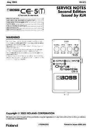 Сервисная инструкция Roland CE-5T ― Manual-Shop.ru