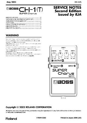 Сервисная инструкция Roland CH-1T ― Manual-Shop.ru