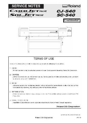 Сервисная инструкция Roland CJ-540, SC-540 ― Manual-Shop.ru