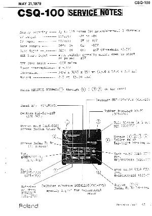 Service manual Roland CSQ-100  ― Manual-Shop.ru