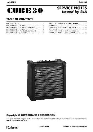 Сервисная инструкция Roland CUBE-30 ― Manual-Shop.ru