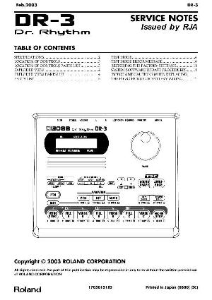 Сервисная инструкция Roland DR-3 ― Manual-Shop.ru