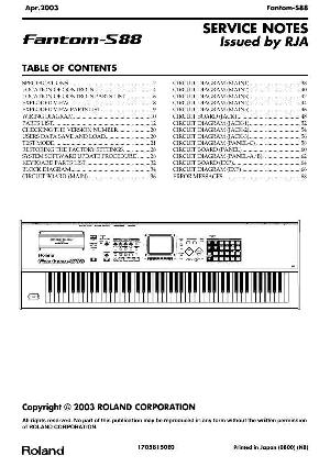 Сервисная инструкция Roland FANTOM-S88 ― Manual-Shop.ru