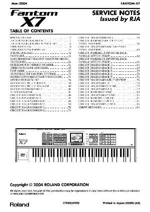 Сервисная инструкция Roland FANTOM-X7 ― Manual-Shop.ru