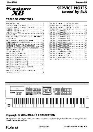 Сервисная инструкция Roland FANTOM-X8 ― Manual-Shop.ru