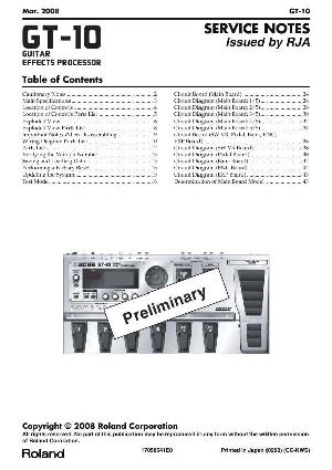 Сервисная инструкция Roland GT-10 ― Manual-Shop.ru