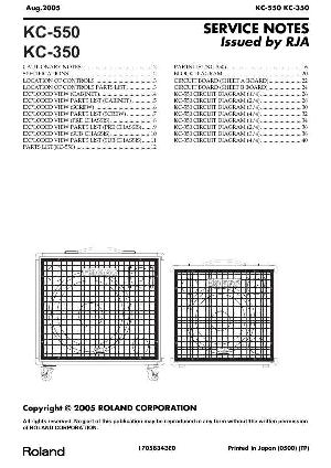 Сервисная инструкция Roland KC-350, KC-550 ― Manual-Shop.ru