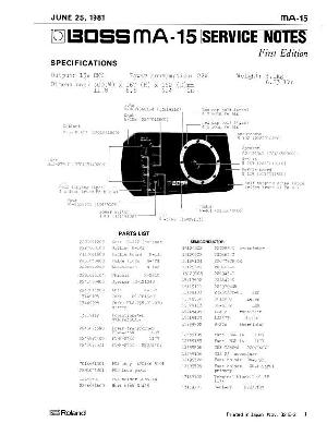 Сервисная инструкция Roland MA-15 ― Manual-Shop.ru