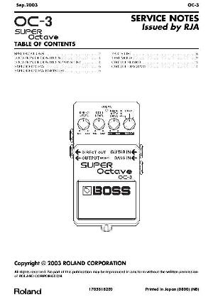 Сервисная инструкция Roland OC-3 ― Manual-Shop.ru